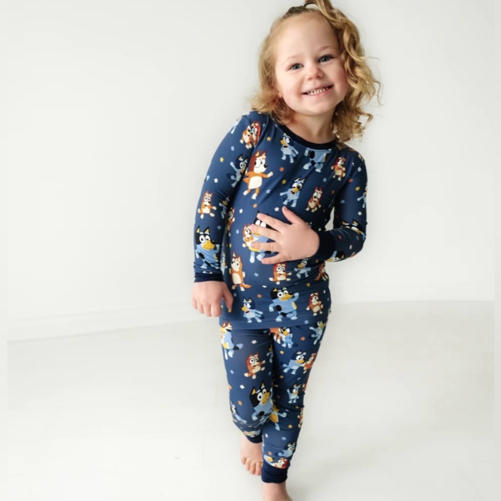 Little Sleepies Bluey Dance Mode 2 Piece Pajama Set - Size 18-24 months